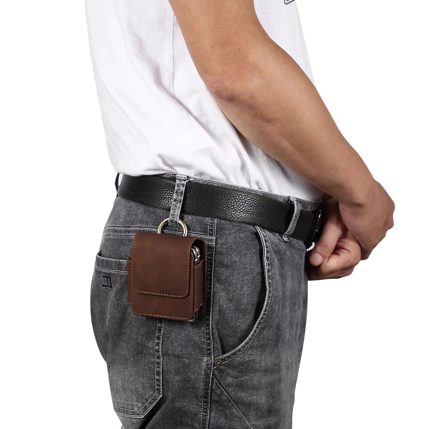 Leder Samsung Z Flip Gürtel Handy Holster Tasche