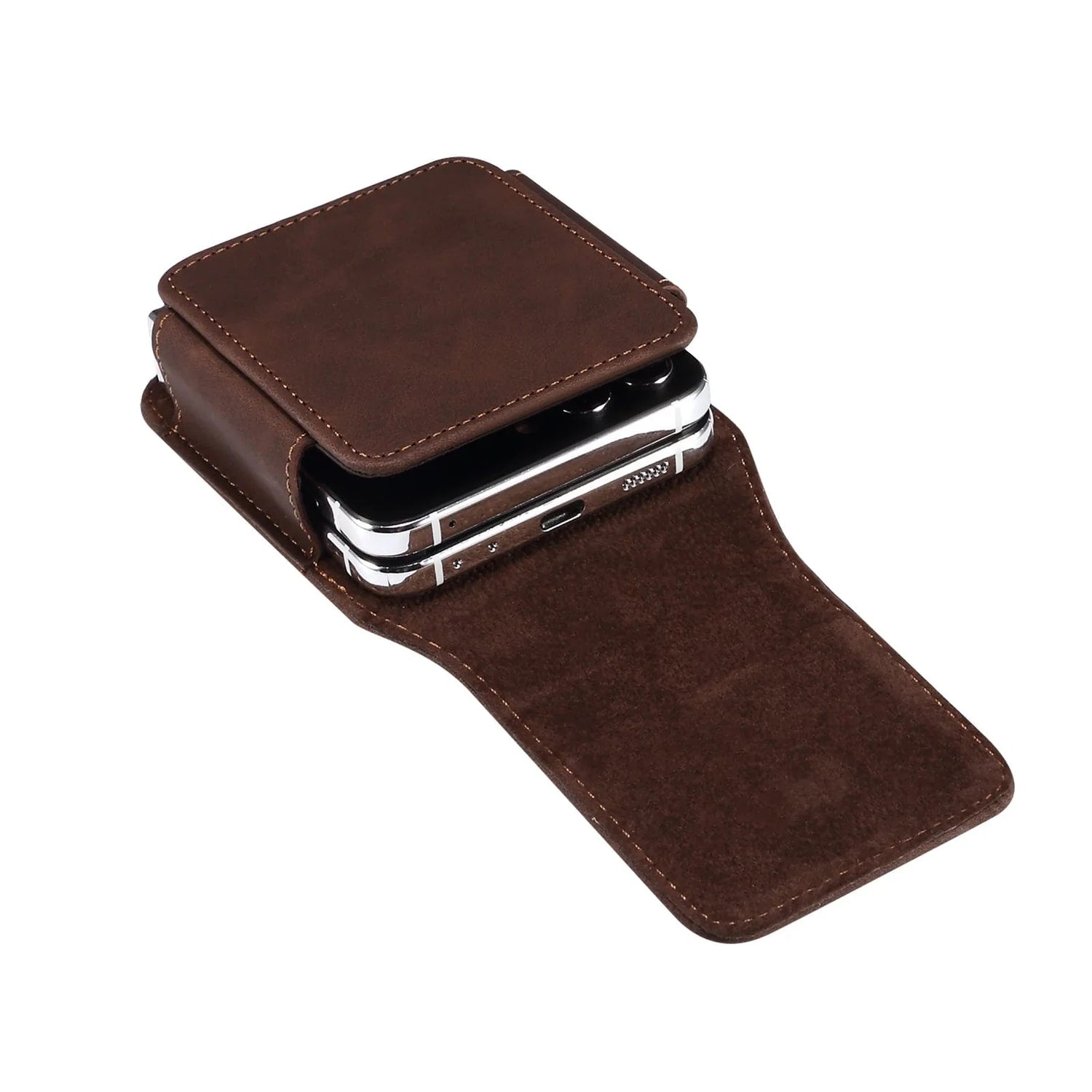 Leder Samsung Z Flip Gürtel Handy Holster Tasche