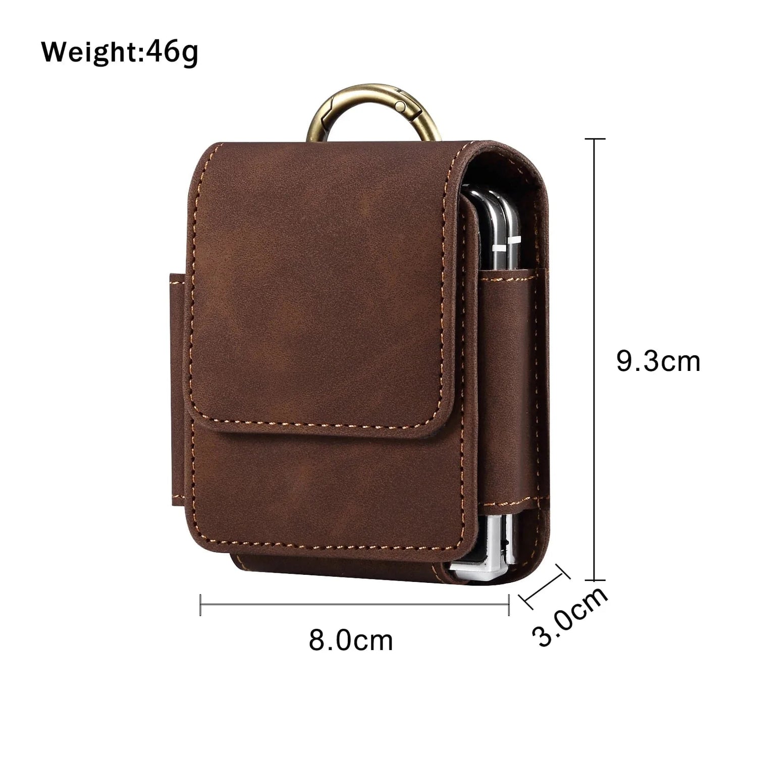 Leder Samsung Z Flip Gürtel Handy Holster Tasche
