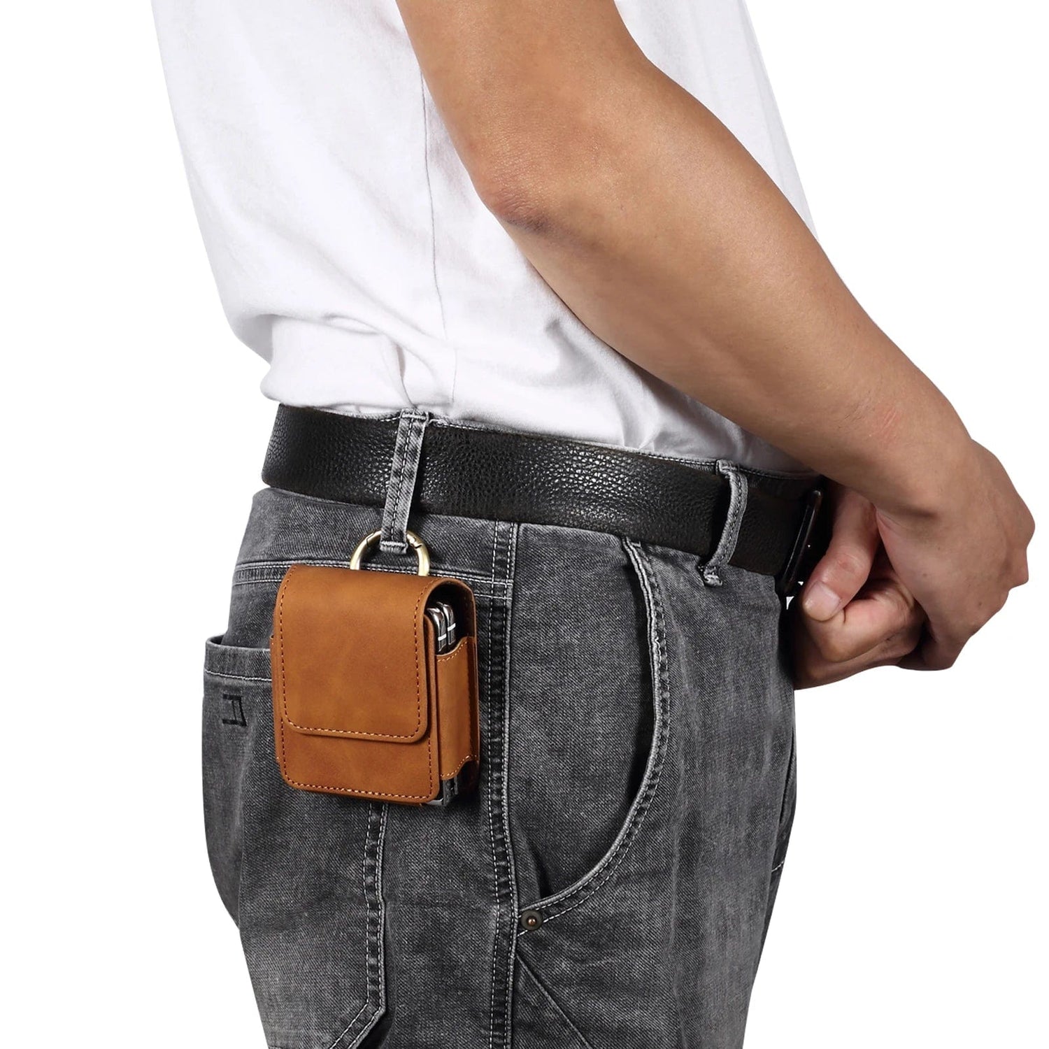 Leder Samsung Z Flip Gürtel Handy Holster Tasche