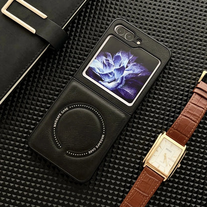 Leder Magnetische Samsung Z Flip Wireless Charging Case