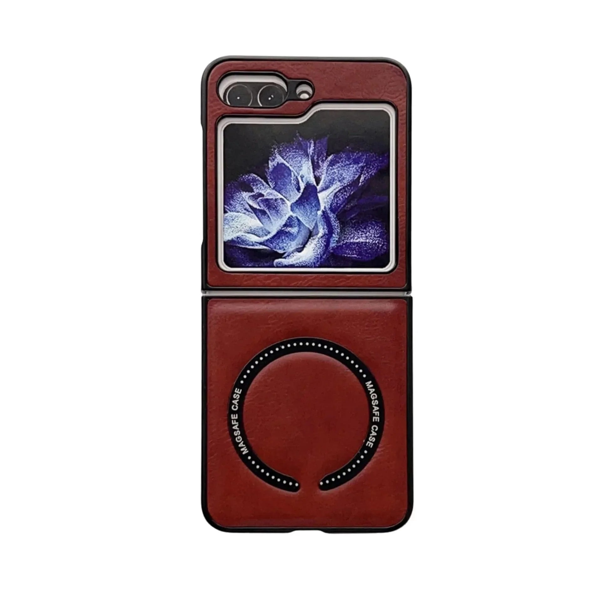 Leder Magnetische Samsung Z Flip Wireless Charging Case