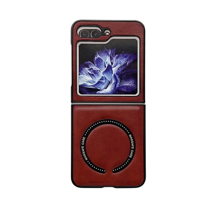 Leder Magnetische Samsung Z Flip Wireless Charging Case