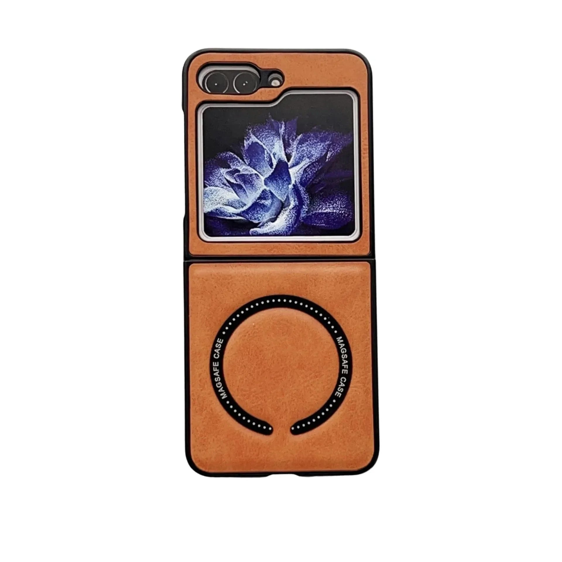 Leder Magnetische Samsung Z Flip Wireless Charging Case