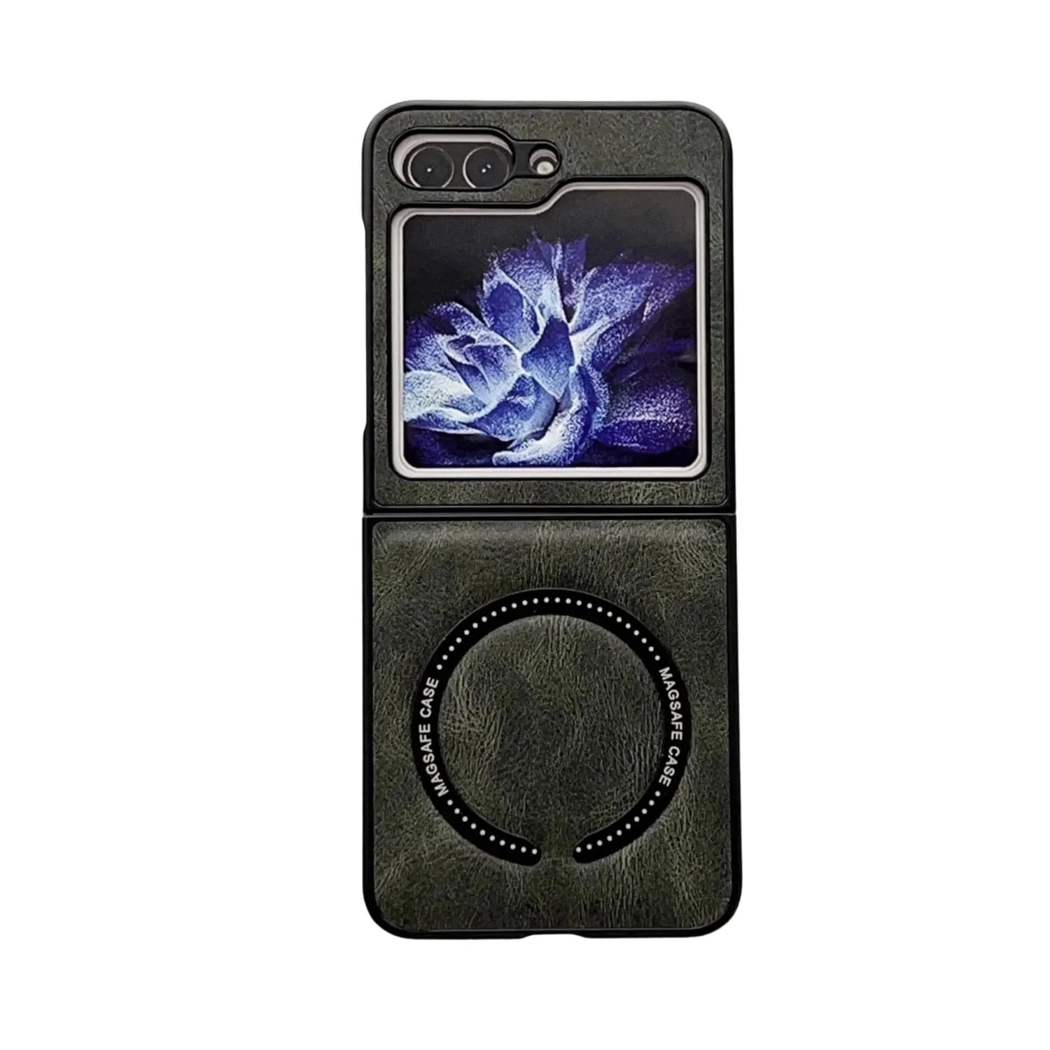 Leder Magnetische Samsung Z Flip Wireless Charging Case