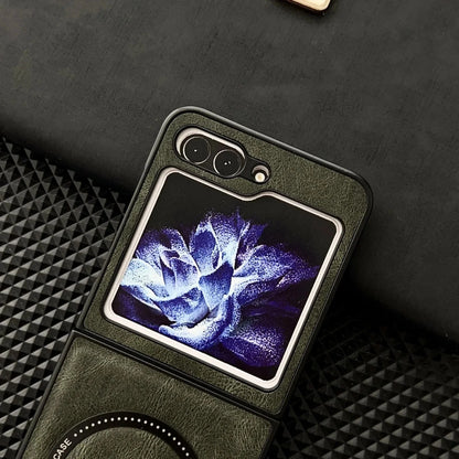 Leder Magnetische Samsung Z Flip Wireless Charging Case
