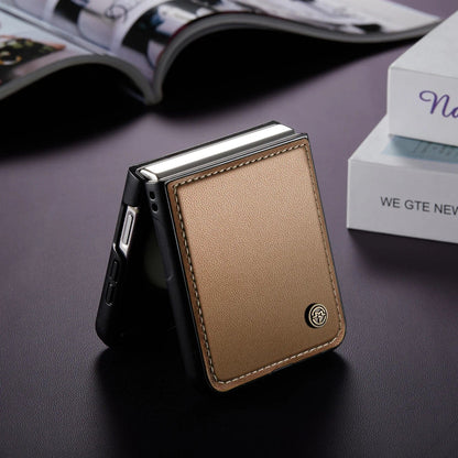 Leder Samsung Z Flip 5 Hülle | Stylische Stoßfeste Abdeckung