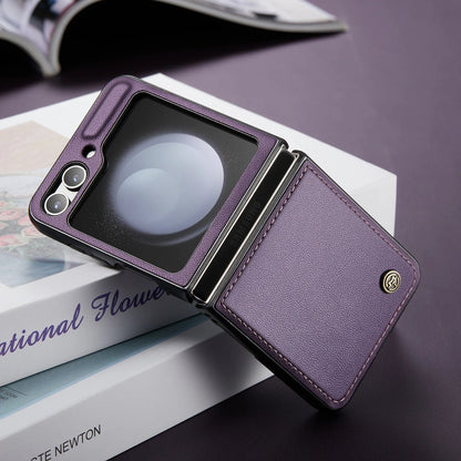 Leder Samsung Z Flip 5 Hülle | Stylische Stoßfeste Abdeckung