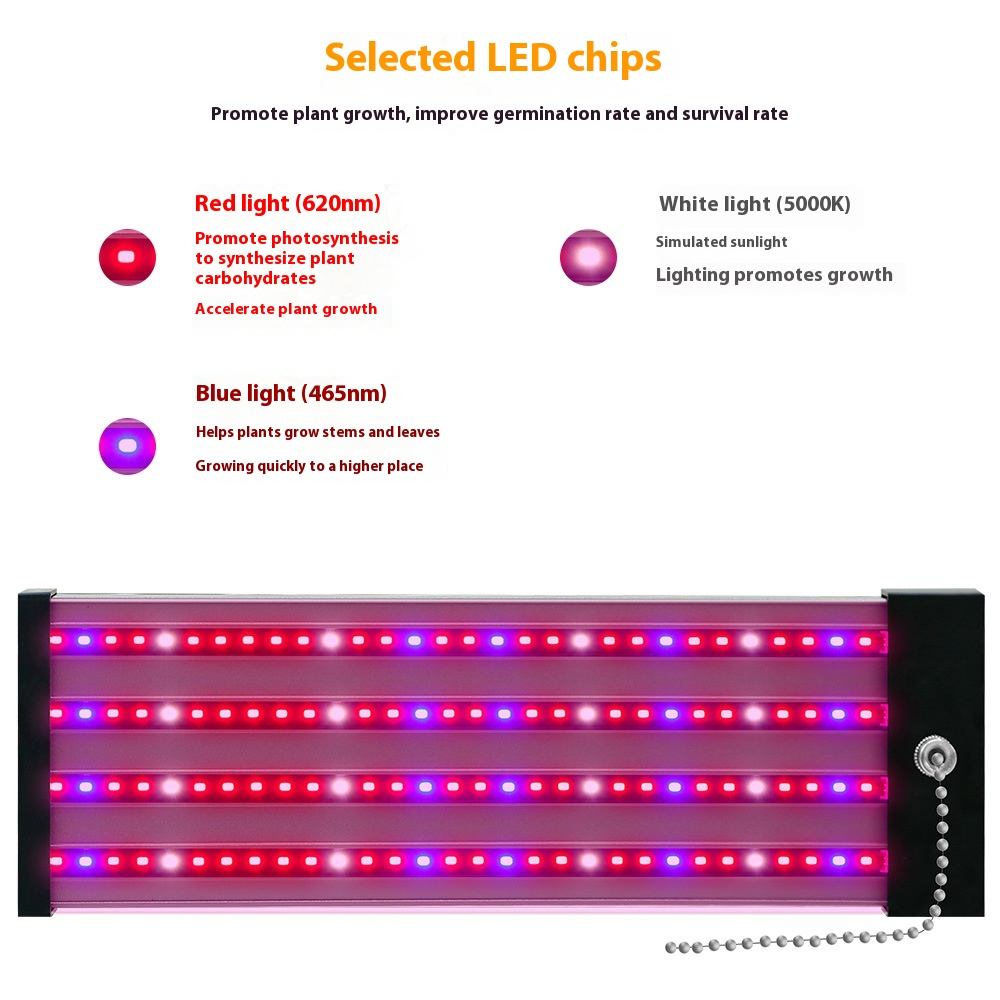 LED Pflanzenlampe - Vollspektrum - Zugschalter | Pflanzenwachstum