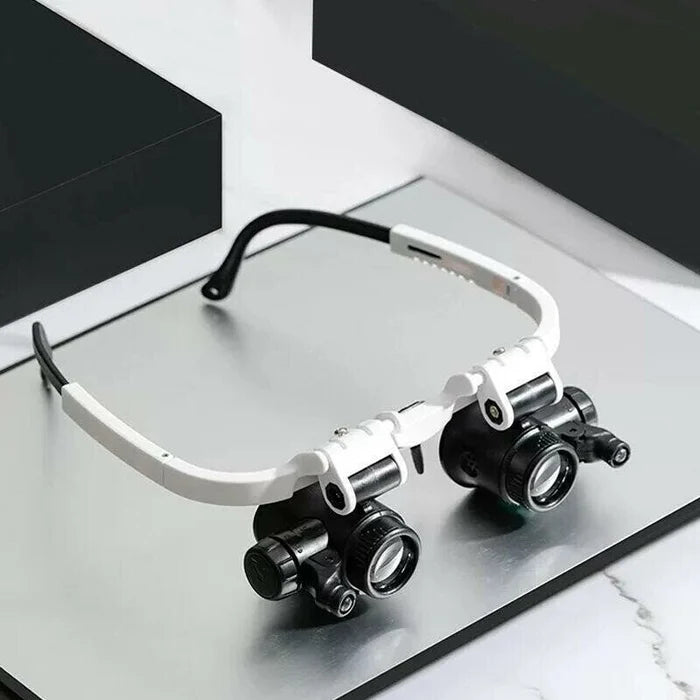 LED-Vergrößerungsbrille - 8x 15x 23x Lupen | Komfort &amp; Präzision