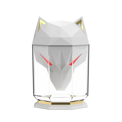 LED Wolf Kopf Desktop Luftbefeuchter – USB wiederaufladbarer Kaltnebel Diffusor mit großer Kapazität für Zuhause und Schlafzimmer Bliss