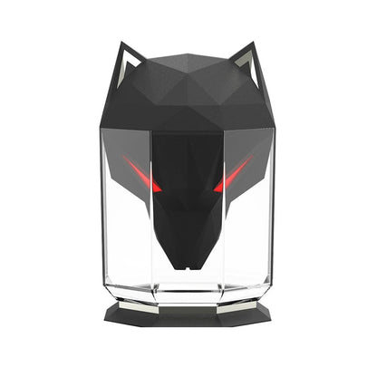 LED Wolf Kopf Desktop Luftbefeuchter – USB wiederaufladbarer Kaltnebel Diffusor mit großer Kapazität für Zuhause und Schlafzimmer Bliss