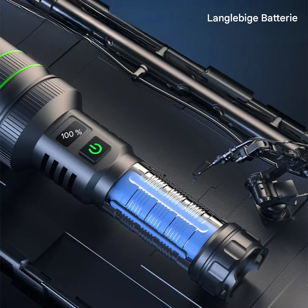 Leistungsstarke LED-Taschenlampe – Lange Akkulaufzeit