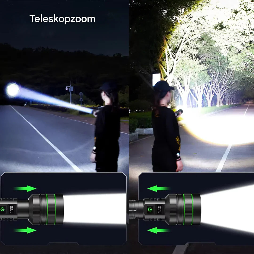 Leistungsstarke LED-Taschenlampe – Lange Akkulaufzeit