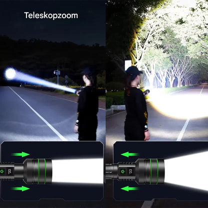 Leistungsstarke LED-Taschenlampe – Lange Akkulaufzeit