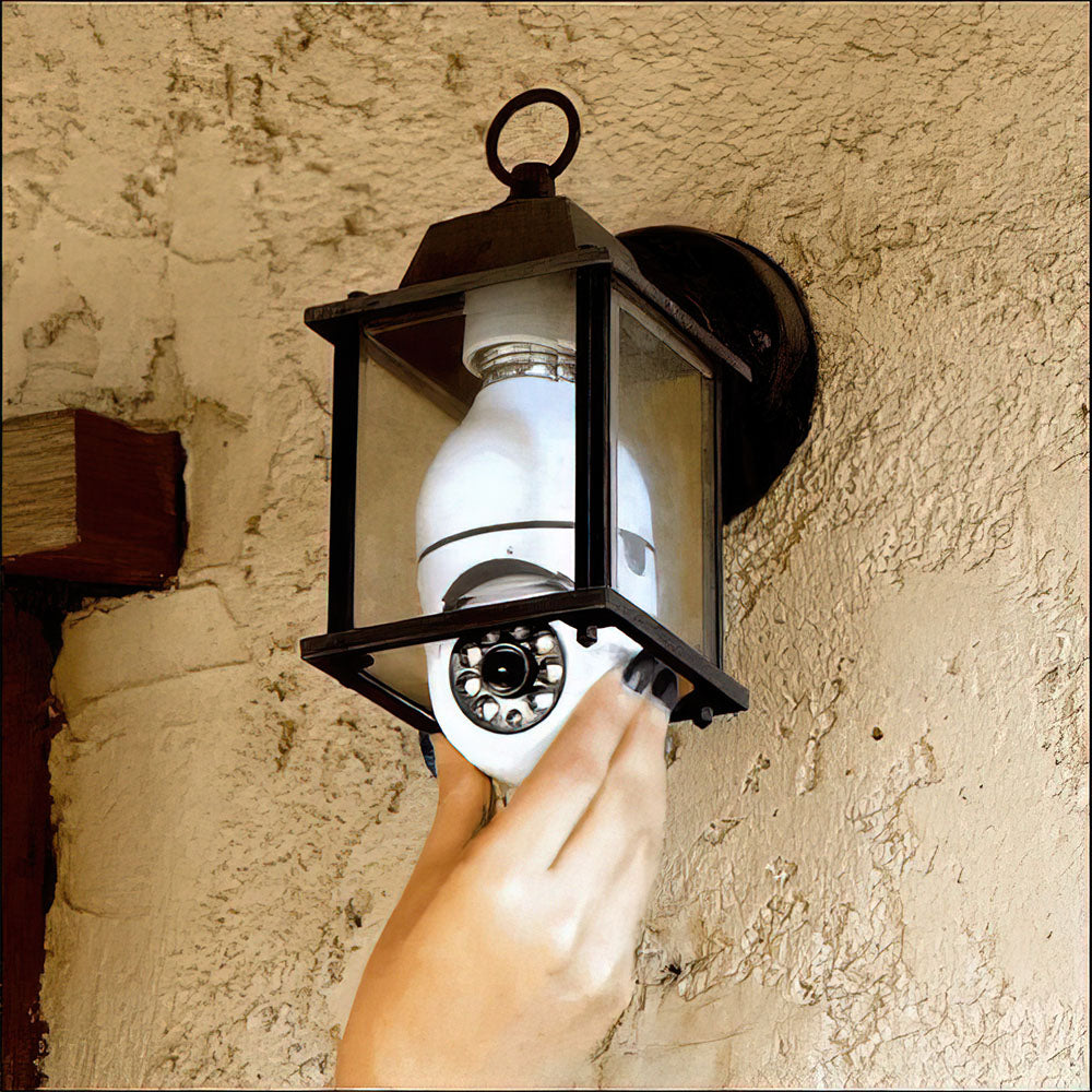 WLAN Glühbirnenkamera 360° HD – Sicherheitskamera mit Bewegungserkennung, Nachtsicht &amp; App-Steuerung für Innenbereiche