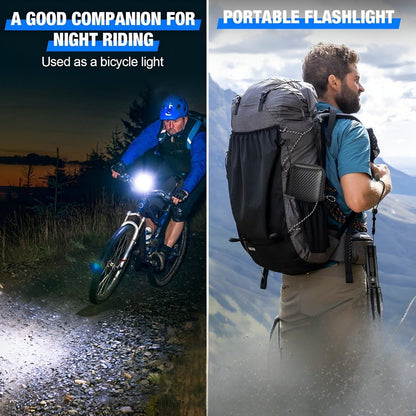 100.000 Lumen Wiederaufladbare LED Taschenlampe | Wasserdicht, Stoßfest &amp; Ideal zum Wandern, für Notfälle &amp; Stromausfälle