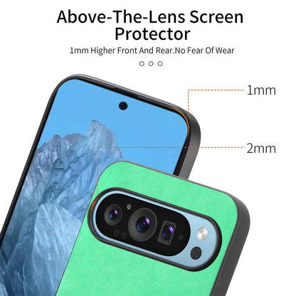 LuxGuard Pixel 9, 8, 7, Leder MagSafe Hülle mit Objektivschutz und Anti-Sturz-Design