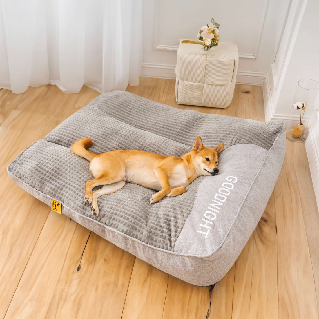 Hundebett mit Wirbelsäulenschutz - Groß und Kratzfest