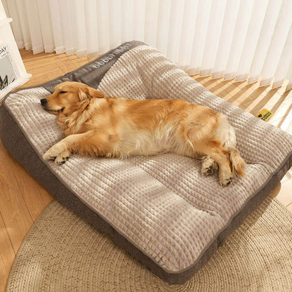 Hundebett mit Wirbelsäulenschutz - Groß und Kratzfest