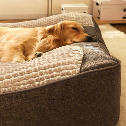 Hundebett mit Wirbelsäulenschutz - Groß und Kratzfest