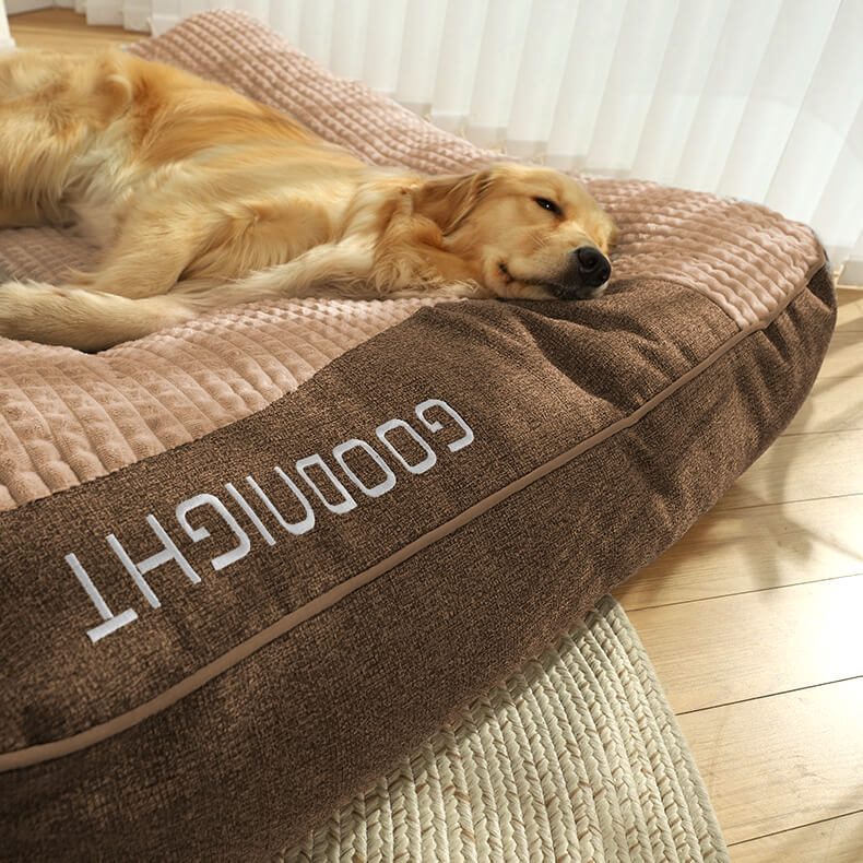 Hundebett mit Wirbelsäulenschutz - Groß und Kratzfest