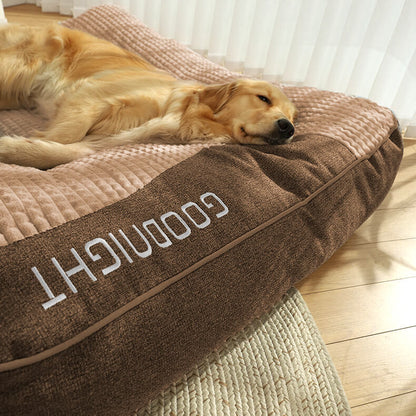 Hundebett mit Wirbelsäulenschutz - Groß und Kratzfest