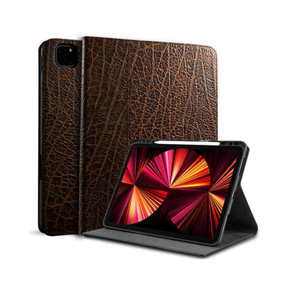 Luxuriöse Echtes Leder Hülle mit Multi-Winkel Ständer für iPad