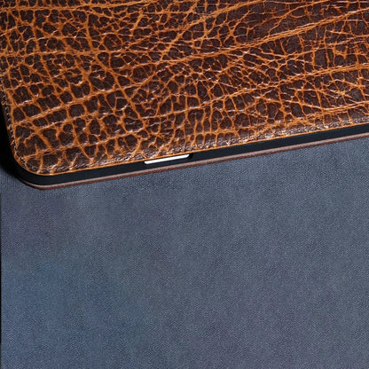 Luxuriöse Echtes Leder Hülle mit Multi-Winkel Ständer für iPad