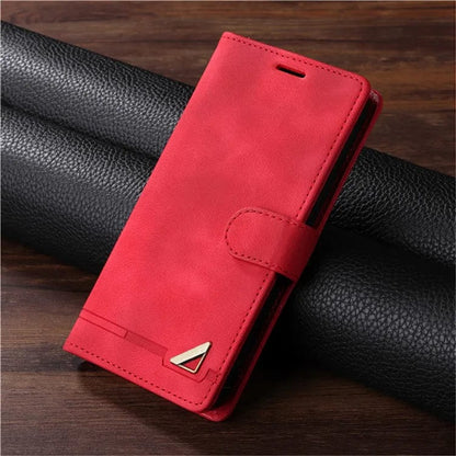 Magnetische Flip-Cover Samsung Leder Geldbeutel Hülle
