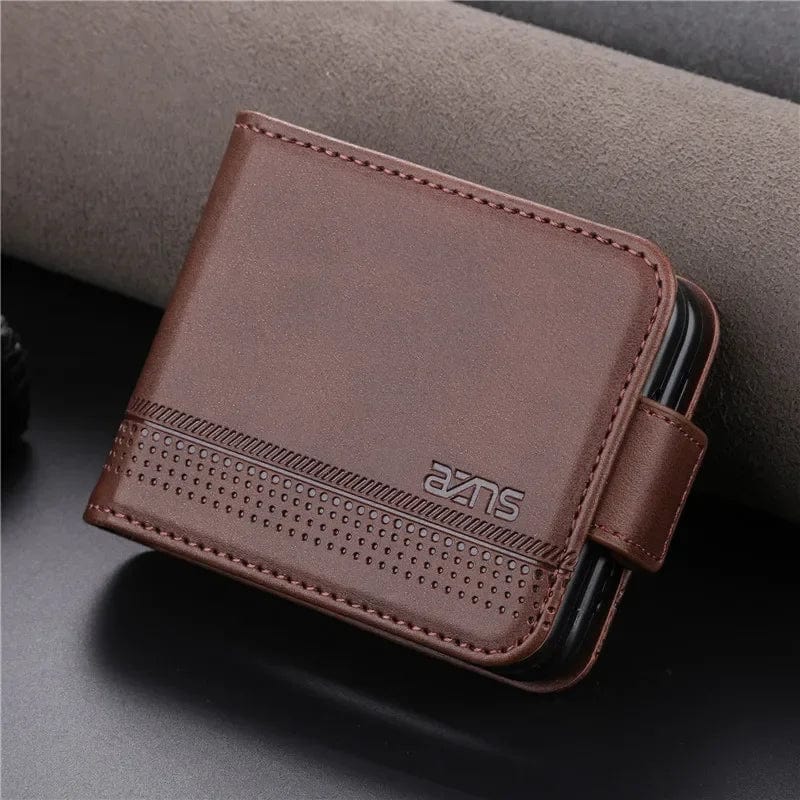 Magnetische Leder Samsung Z Flip Brieftasche Hülle