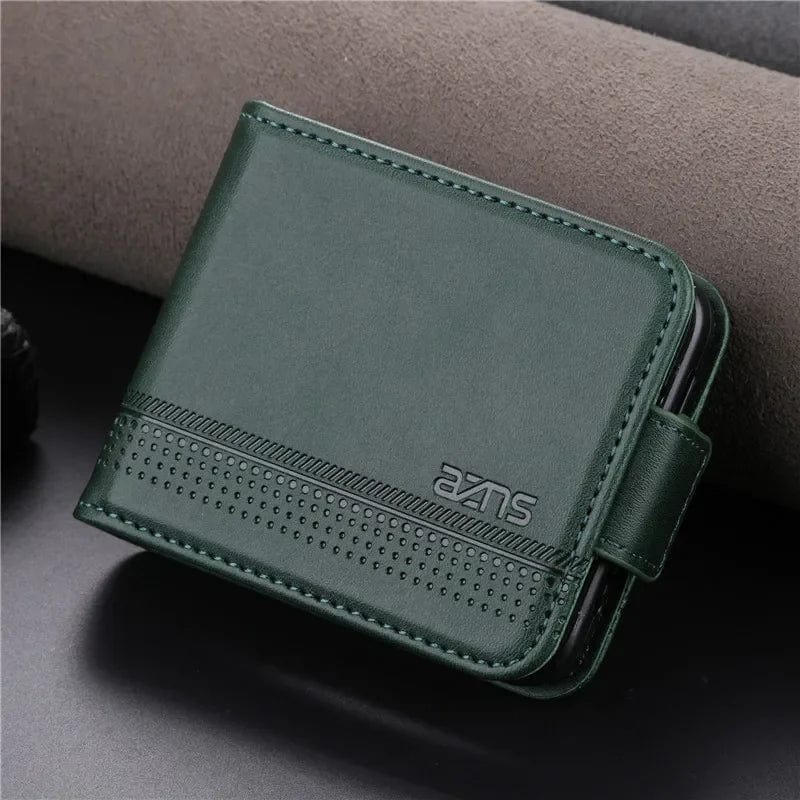 Magnetische Leder Samsung Z Flip Brieftasche Hülle
