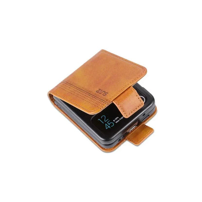 Magnetische Leder Samsung Z Flip Brieftasche Hülle
