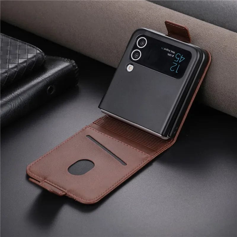 Magnetische Leder Samsung Z Flip Brieftasche Hülle