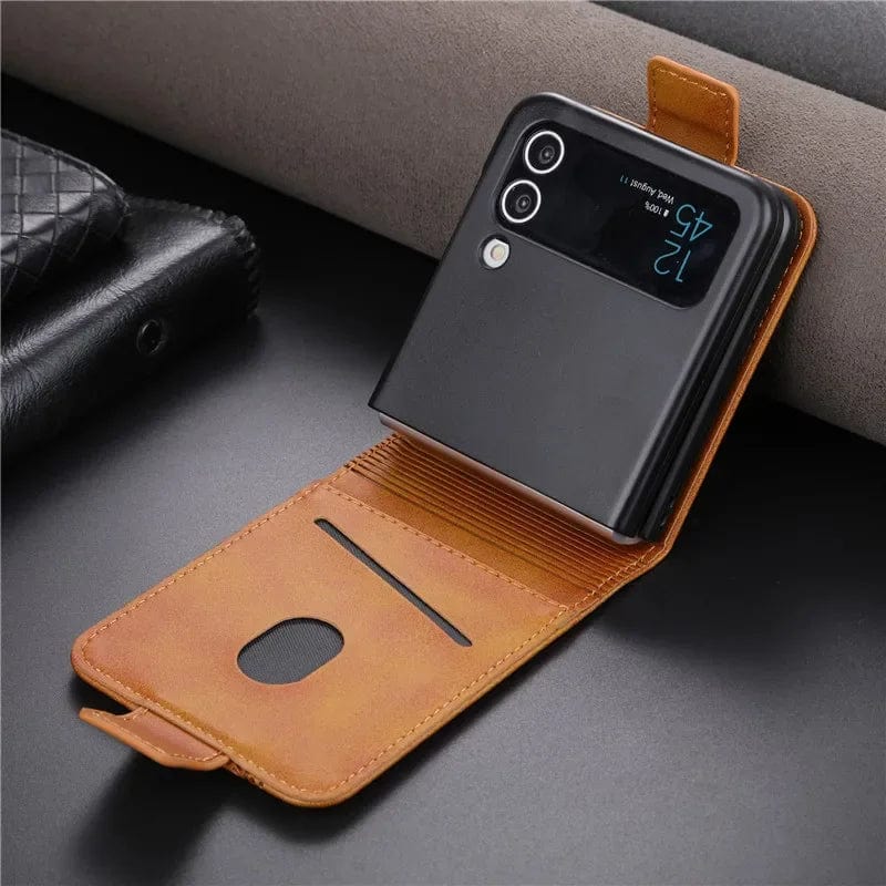 Magnetische Leder Samsung Z Flip Brieftasche Hülle