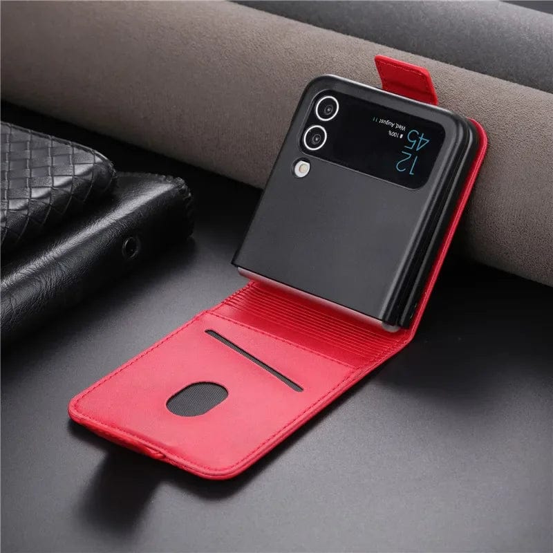 Magnetische Leder Samsung Z Flip Brieftasche Hülle