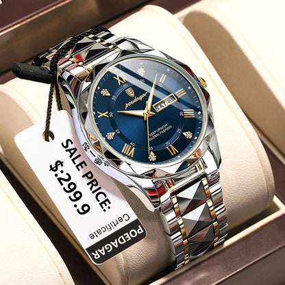 Luxus-Herrenarmbanduhr - Wasserdicht | Leuchtendes Zifferblatt