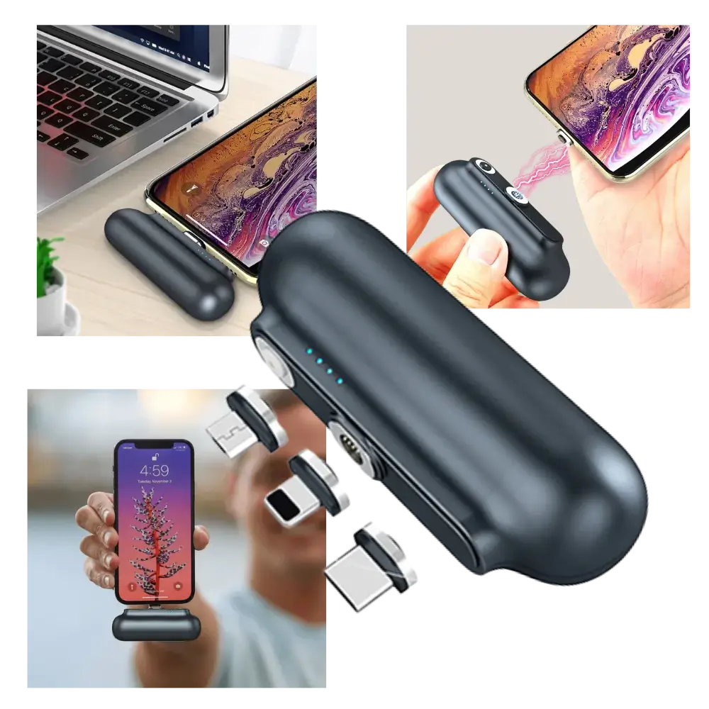 Mini-Powerbank mit Austauschbaren Anschlüssen
