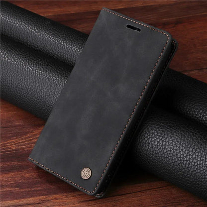 Magnetische Leder Flip Cover iPhone Geldbörse Hülle
