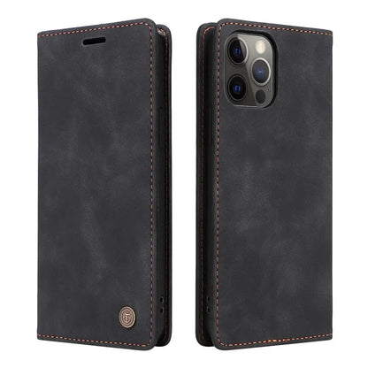 Magnetische Leder Flip Cover iPhone Geldbörse Hülle