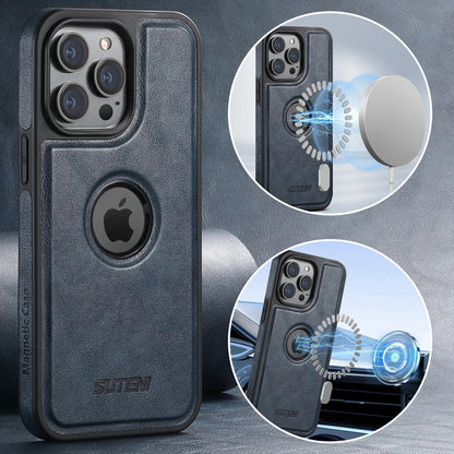 Magnetische MagSafe iPhone Leder Wireless Charging Case