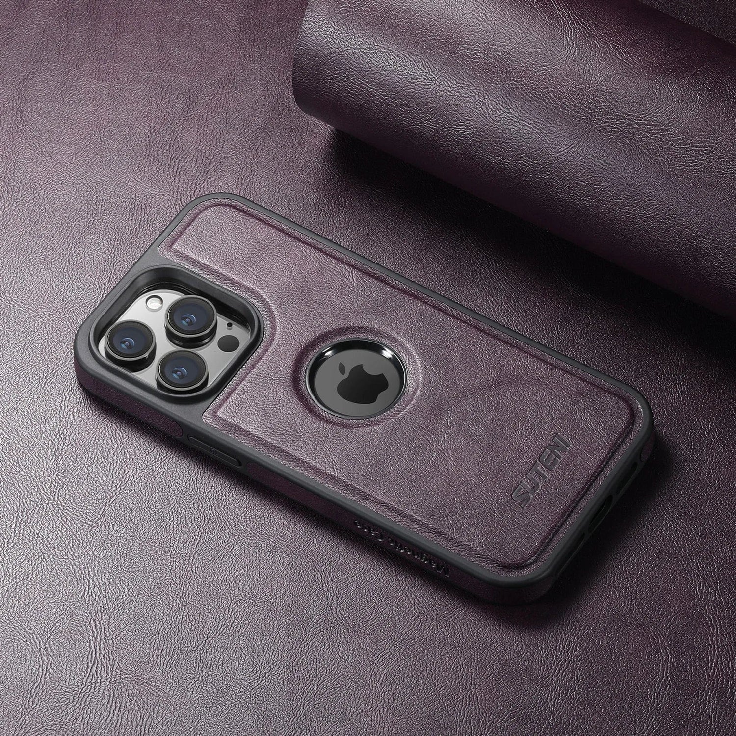 Magnetische MagSafe iPhone Leder Wireless Charging Case