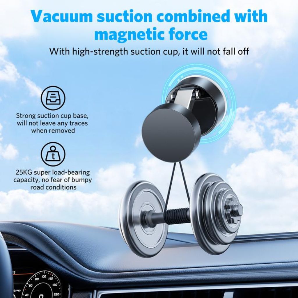 Magnetische Handyhalterung mit Vakuumsaugnapf