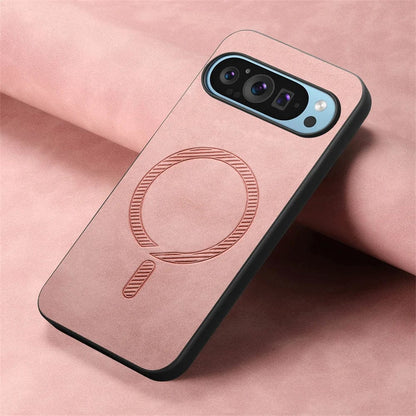 Magnetische Drahtlose Lade Google Pixel Leder Handyhülle