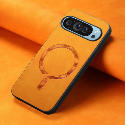 Magnetische Drahtlose Lade Google Pixel Leder Handyhülle