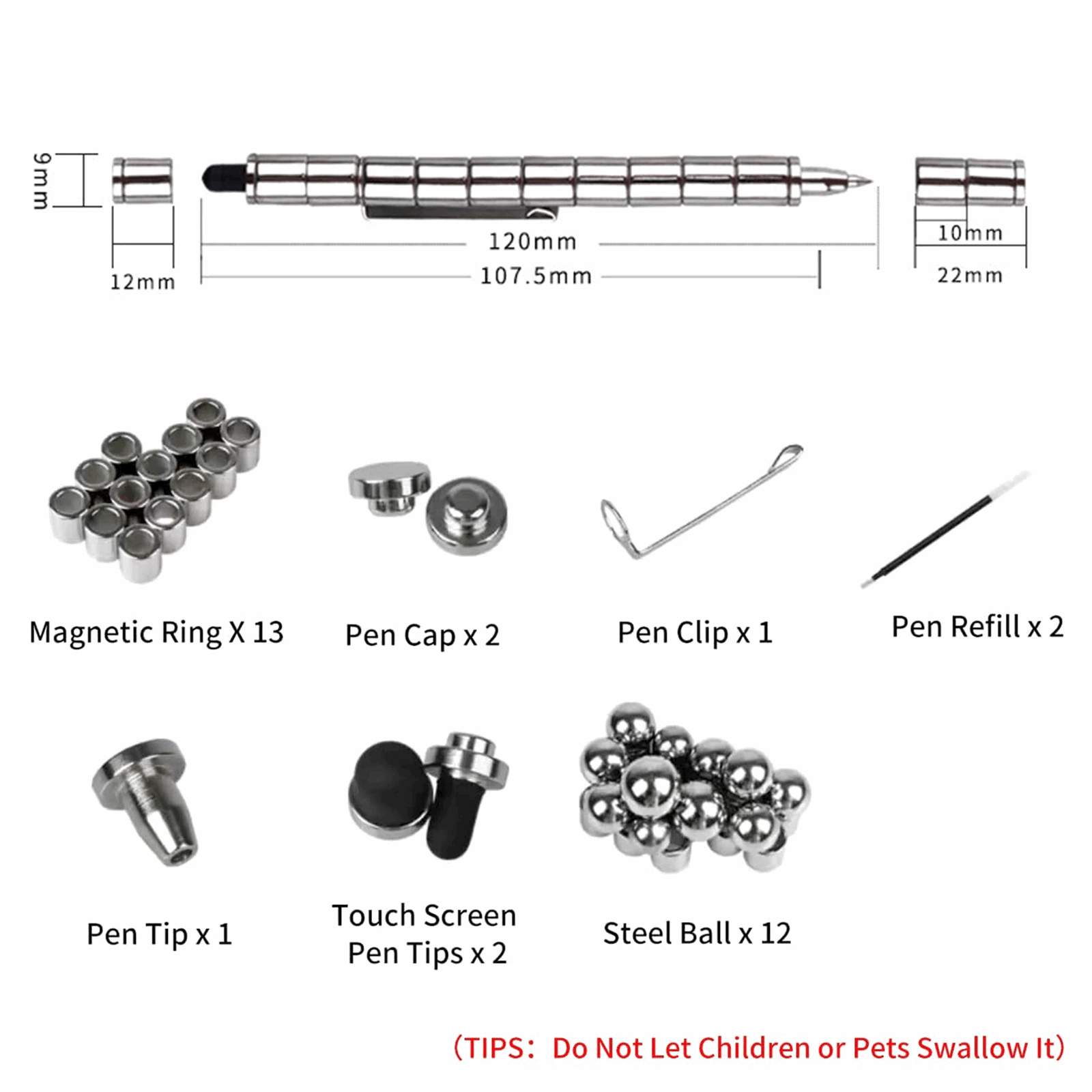 Magnetischer Stift gegen Stress und Unruhe