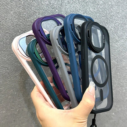 MagSafe iPhone-Hülle mit faltbarem Glaskamerenschutz