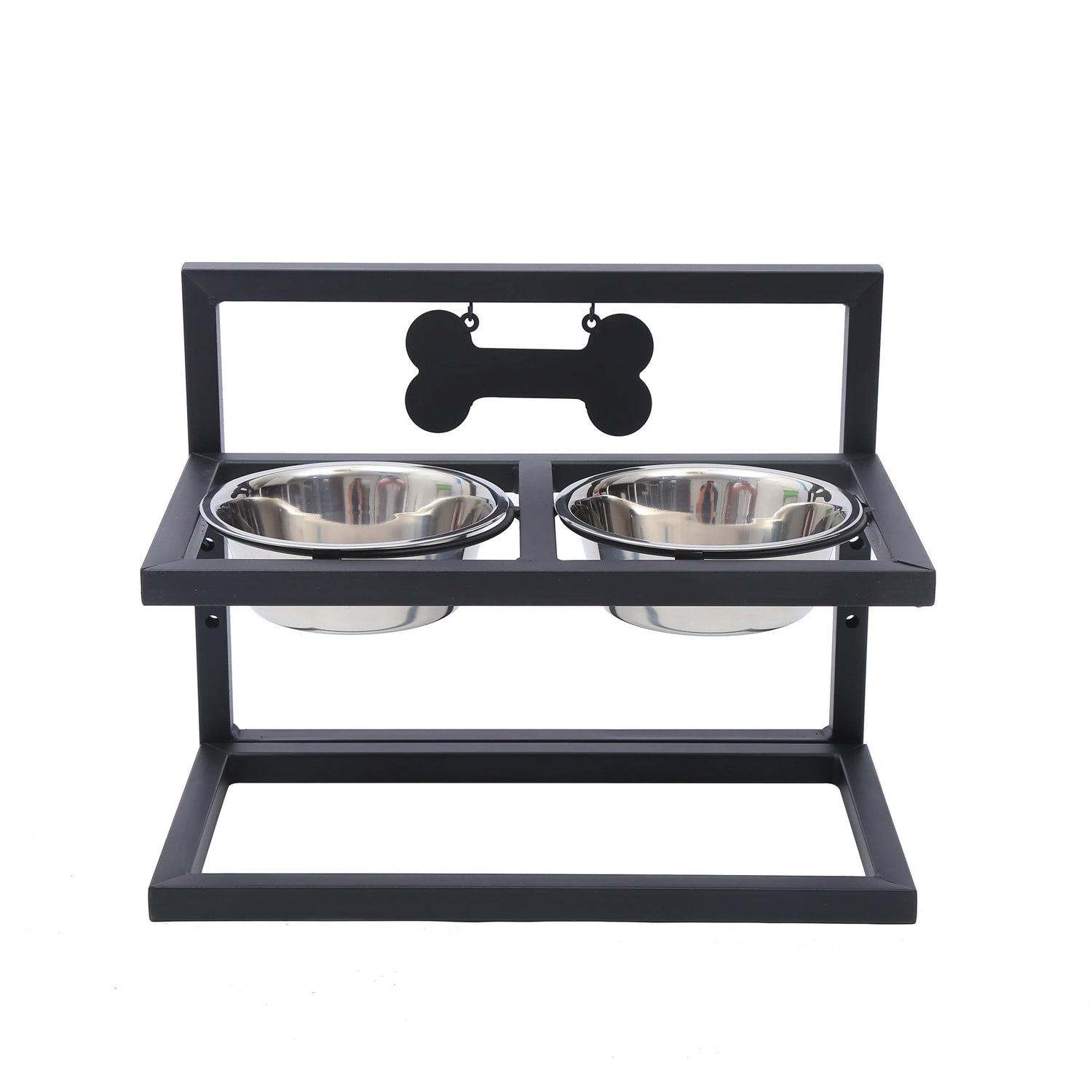 Erhöhter Hundenapf mit 2 Näpfen