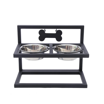 Erhöhter Hundenapf mit 2 Näpfen