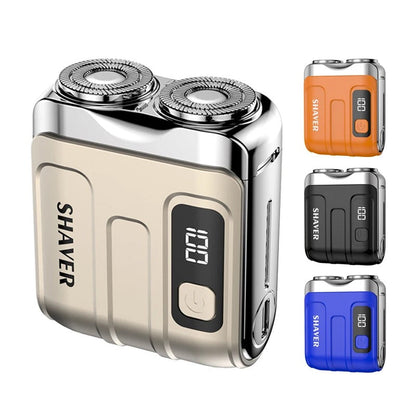 Taschen-Elektro-Rasierer mit Flex-Rotary-System, wasserdicht, QuickCharge USB und MicroCut-Klingen – kompakter Reise-Rasierer